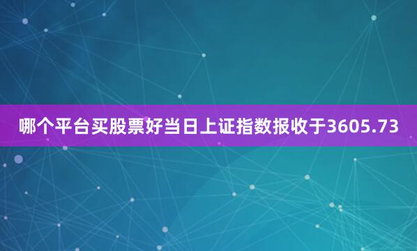 哪个平台买股票好当日上证指数报收于3605.73