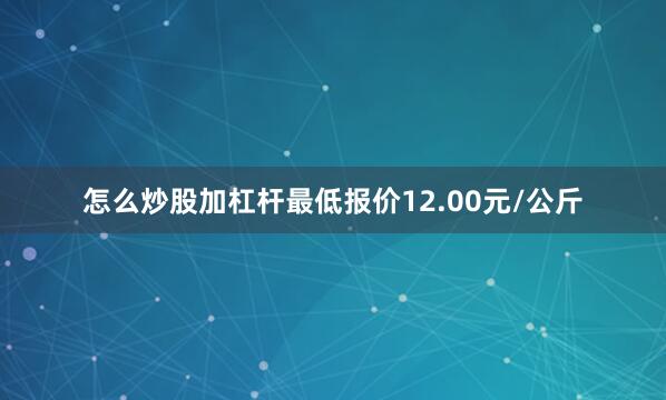 怎么炒股加杠杆最低报价12.00元/公斤